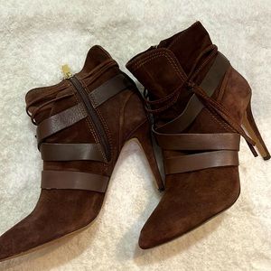 Suede Brown Vince Camuto winter heels.